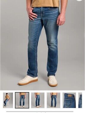 NWT BKE Men's Slim Straight Jeans in Dark Blue Wash